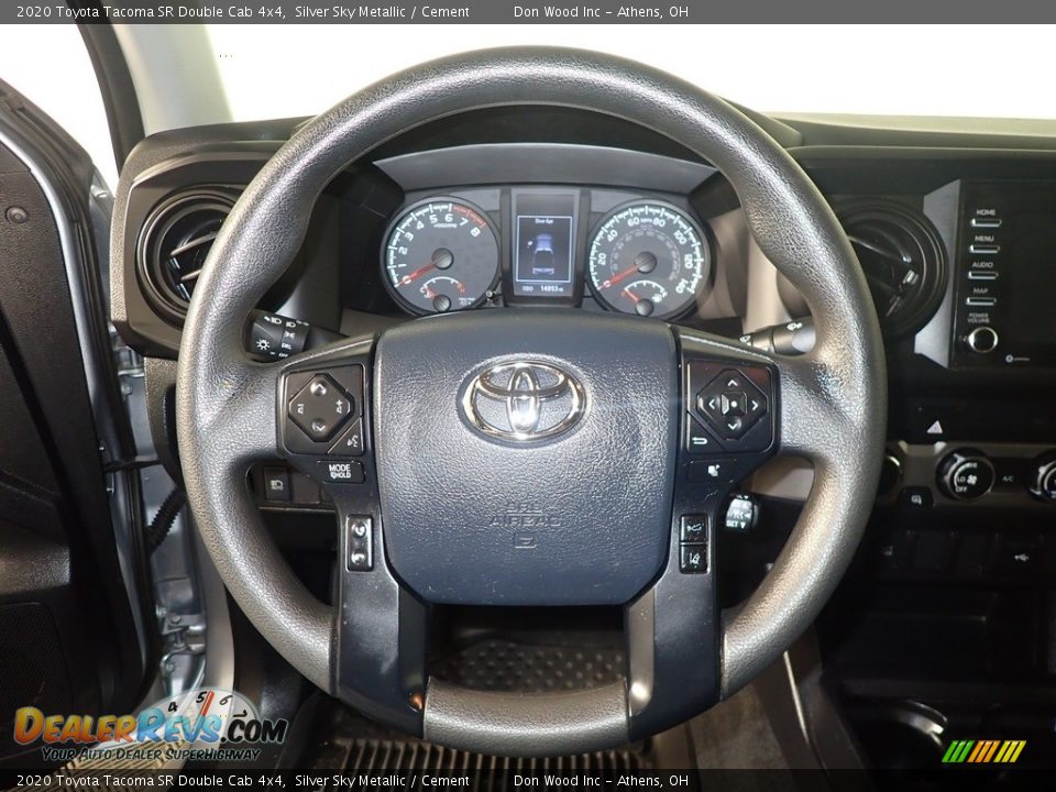 2020 Toyota Tacoma SR Double Cab 4x4 Silver Sky Metallic / Cement Photo #26