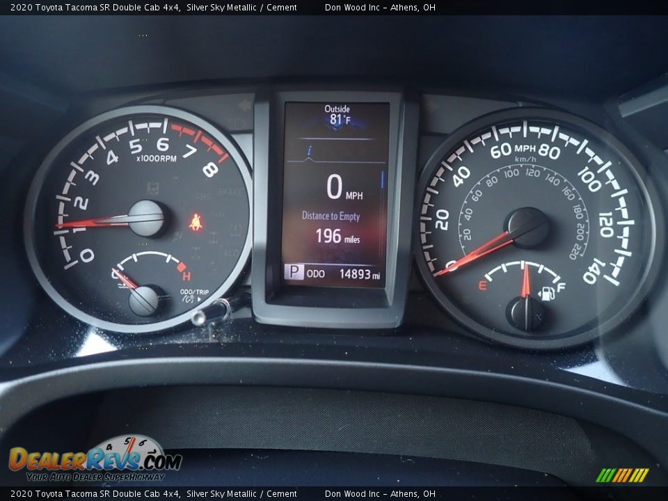 2020 Toyota Tacoma SR Double Cab 4x4 Silver Sky Metallic / Cement Photo #27