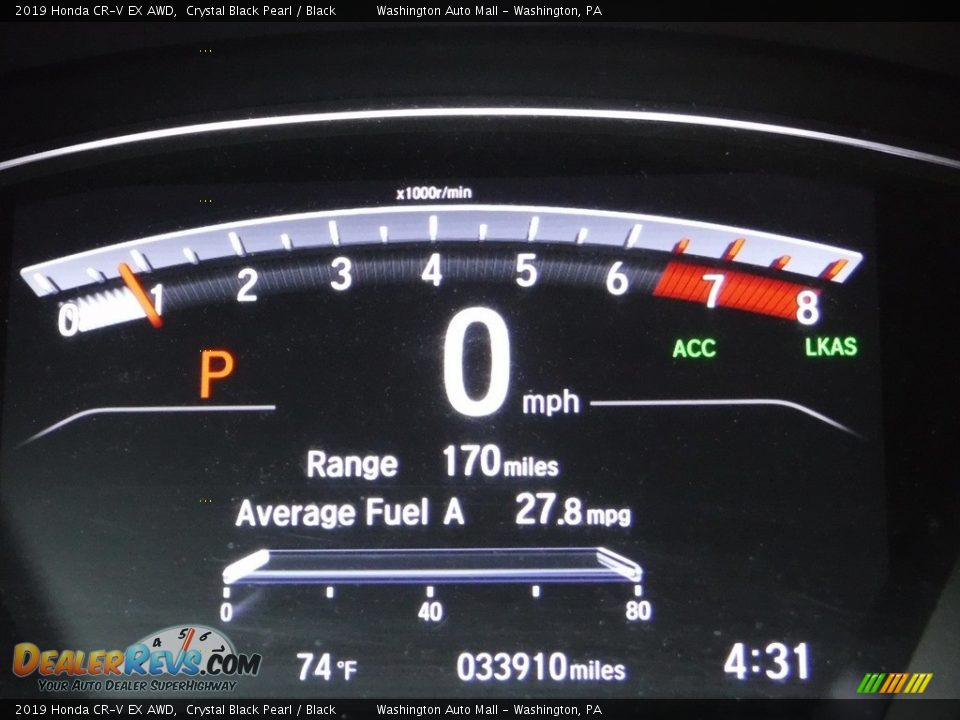 2019 Honda CR-V EX AWD Crystal Black Pearl / Black Photo #32