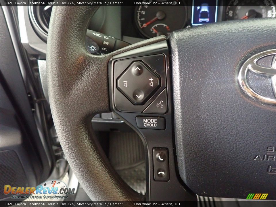 2020 Toyota Tacoma SR Double Cab 4x4 Silver Sky Metallic / Cement Photo #28