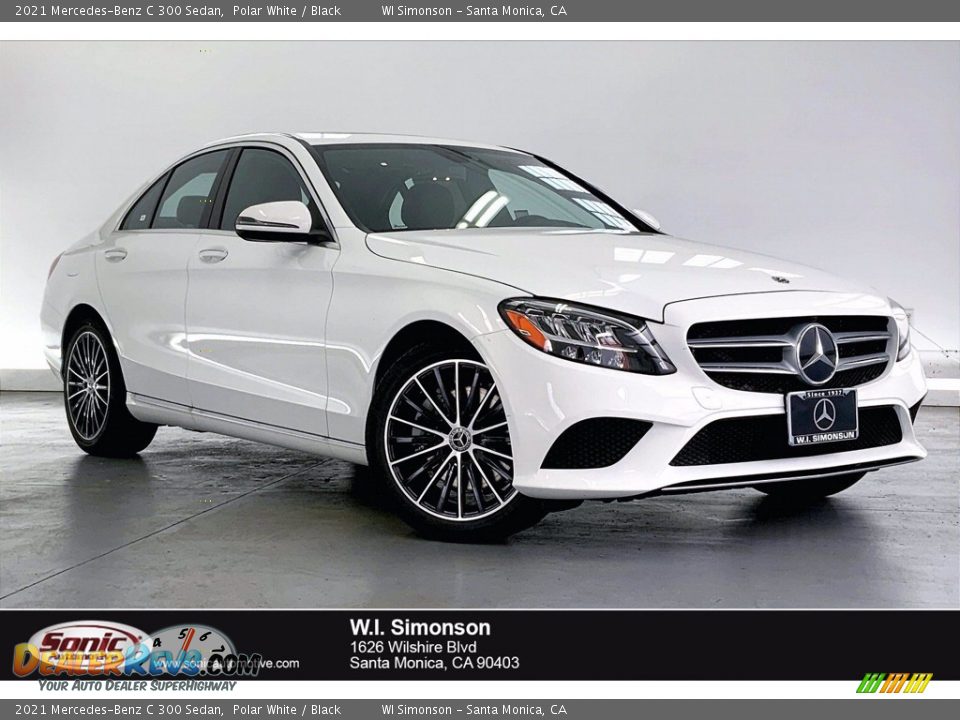 2021 Mercedes-Benz C 300 Sedan Polar White / Black Photo #1