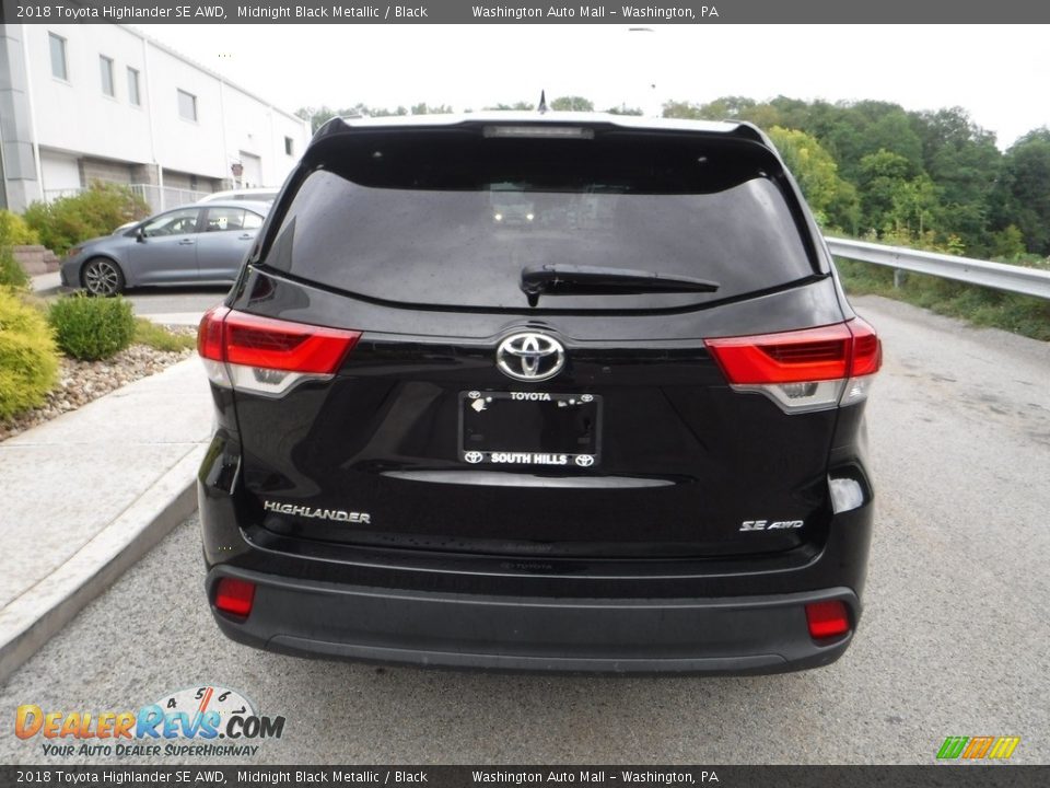 2018 Toyota Highlander SE AWD Midnight Black Metallic / Black Photo #13