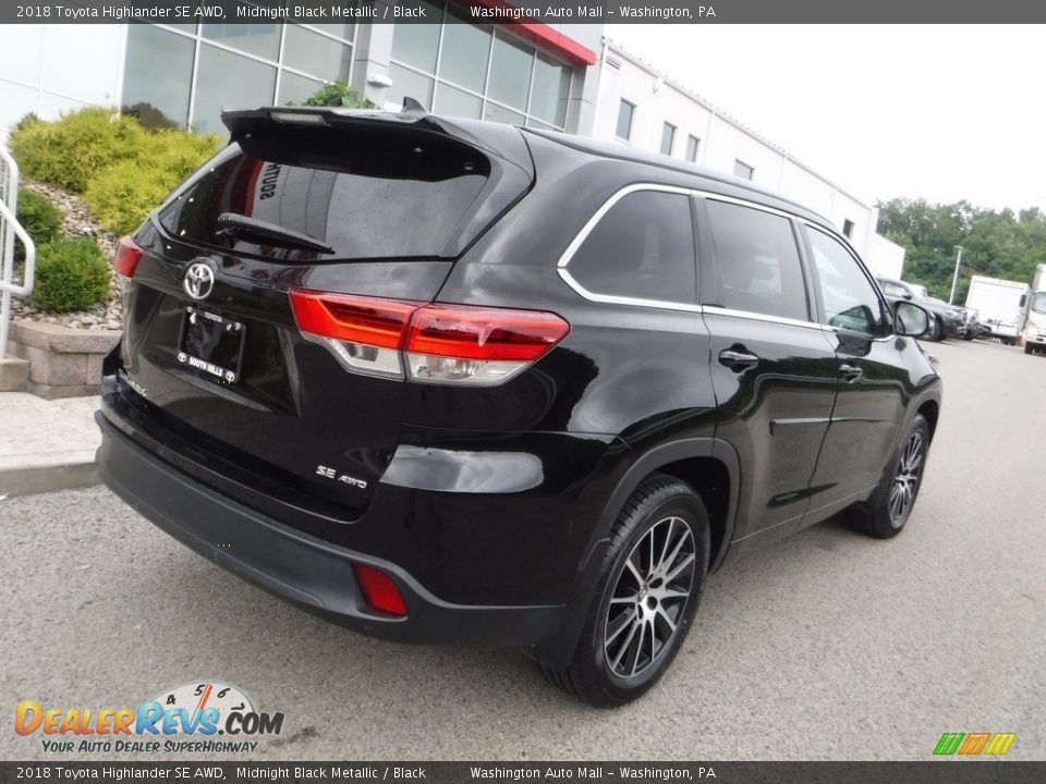 2018 Toyota Highlander SE AWD Midnight Black Metallic / Black Photo #14