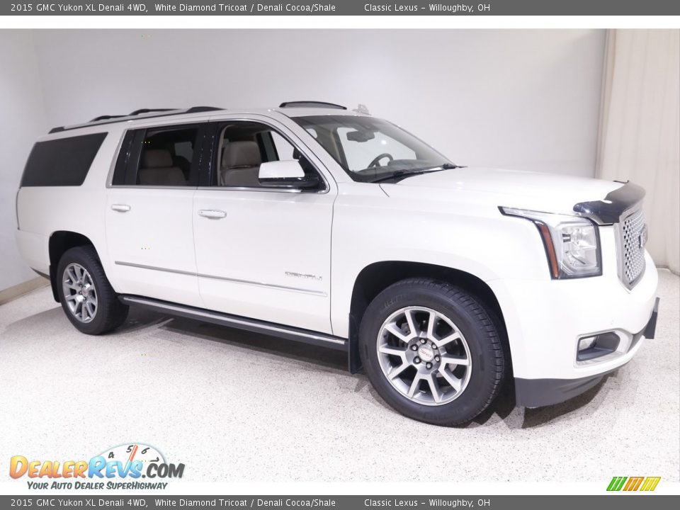 2015 GMC Yukon XL Denali 4WD White Diamond Tricoat / Denali Cocoa/Shale Photo #1