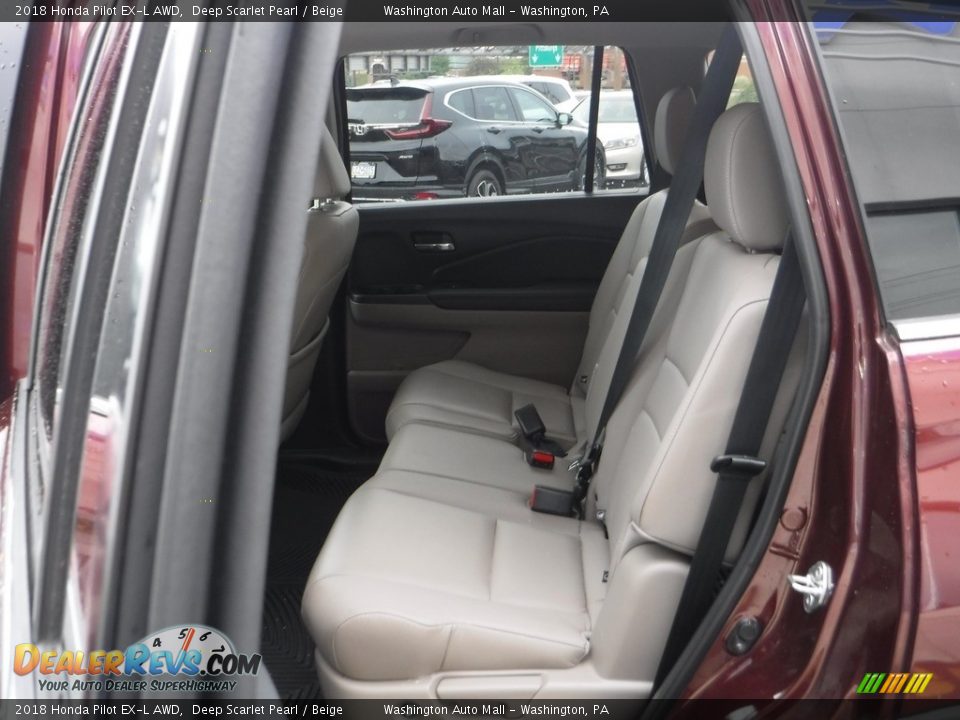 2018 Honda Pilot EX-L AWD Deep Scarlet Pearl / Beige Photo #26