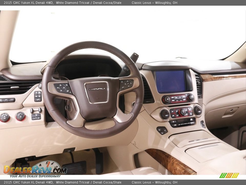 2015 GMC Yukon XL Denali 4WD White Diamond Tricoat / Denali Cocoa/Shale Photo #8