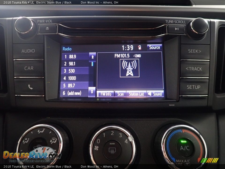 2018 Toyota RAV4 LE Electric Storm Blue / Black Photo #26