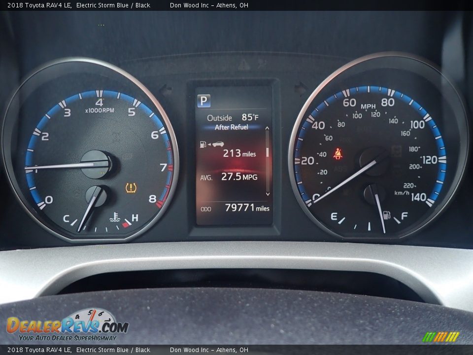 2018 Toyota RAV4 LE Electric Storm Blue / Black Photo #28