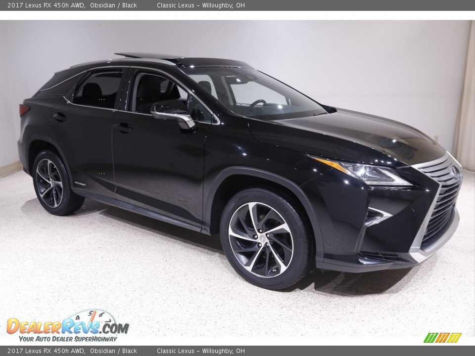 2017 Lexus RX 450h AWD Obsidian / Black Photo #1