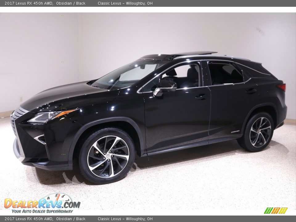 2017 Lexus RX 450h AWD Obsidian / Black Photo #3