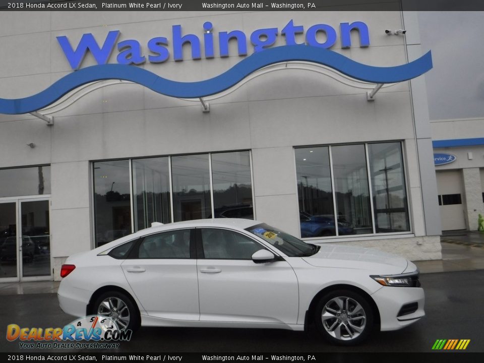 2018 Honda Accord LX Sedan Platinum White Pearl / Ivory Photo #2