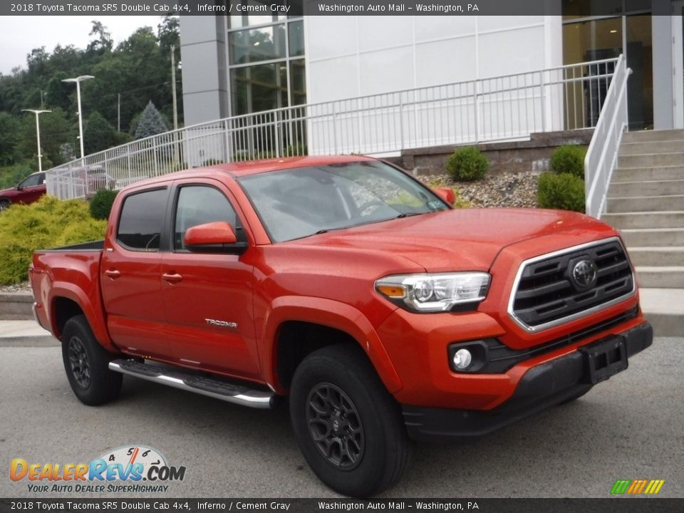 2018 Toyota Tacoma SR5 Double Cab 4x4 Inferno / Cement Gray Photo #1