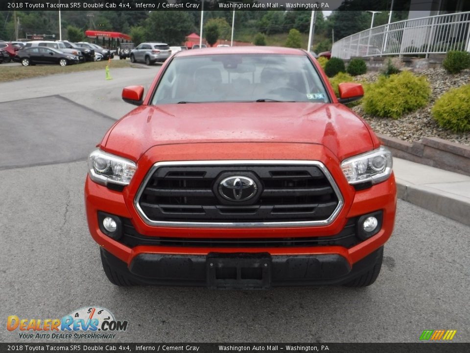 2018 Toyota Tacoma SR5 Double Cab 4x4 Inferno / Cement Gray Photo #11