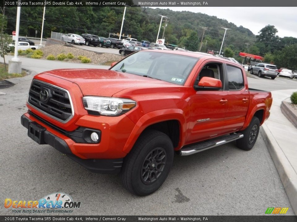 2018 Toyota Tacoma SR5 Double Cab 4x4 Inferno / Cement Gray Photo #12