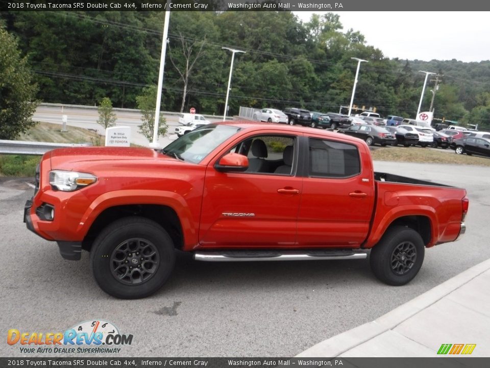 2018 Toyota Tacoma SR5 Double Cab 4x4 Inferno / Cement Gray Photo #13