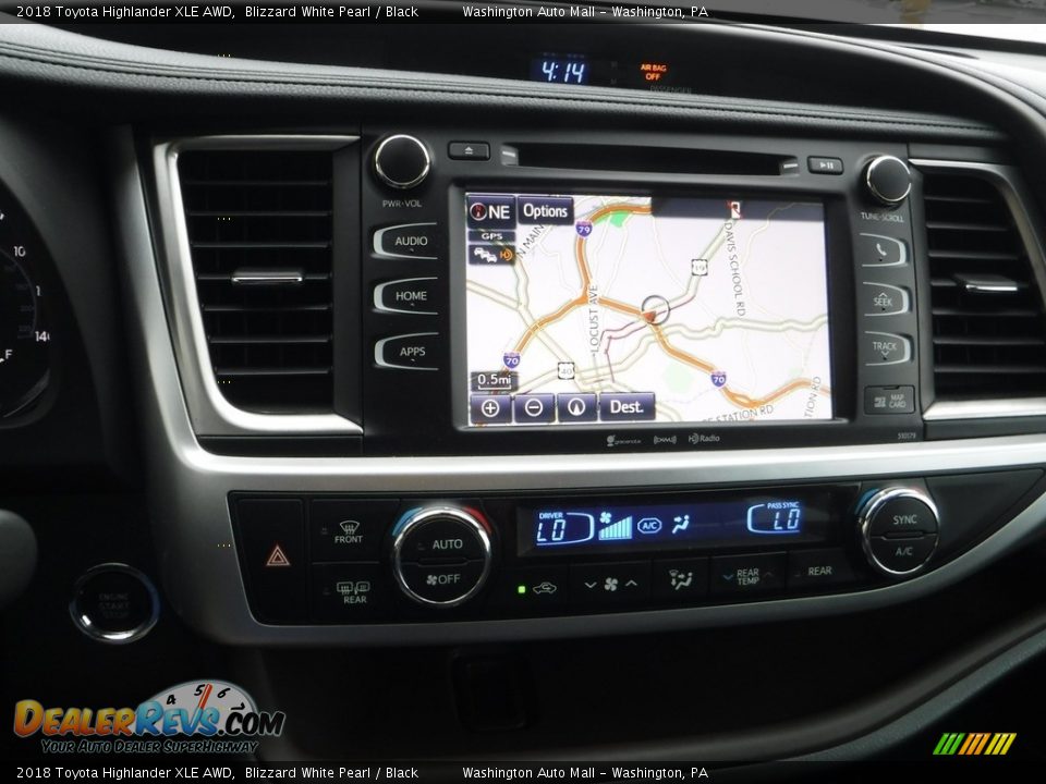 2018 Toyota Highlander XLE AWD Blizzard White Pearl / Black Photo #18