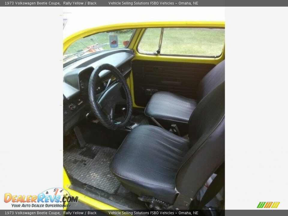 Black Interior - 1973 Volkswagen Beetle Coupe Photo #5