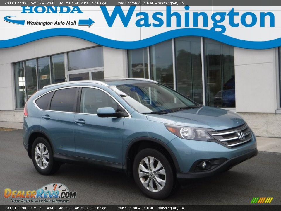 2014 Honda CR-V EX-L AWD Mountain Air Metallic / Beige Photo #1