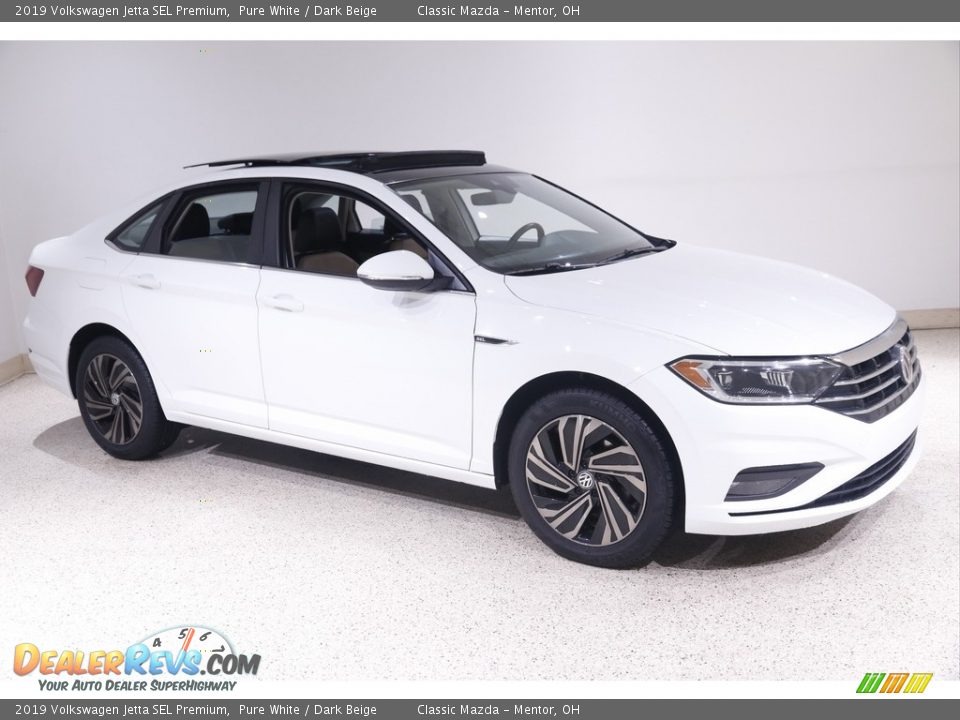2019 Volkswagen Jetta SEL Premium Pure White / Dark Beige Photo #1