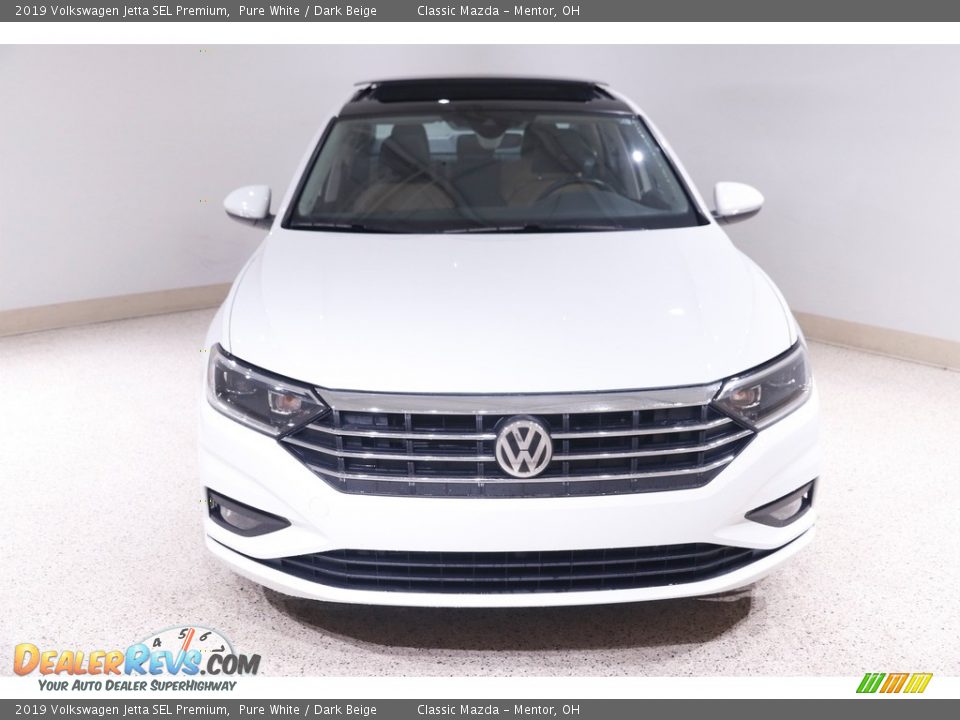 2019 Volkswagen Jetta SEL Premium Pure White / Dark Beige Photo #2