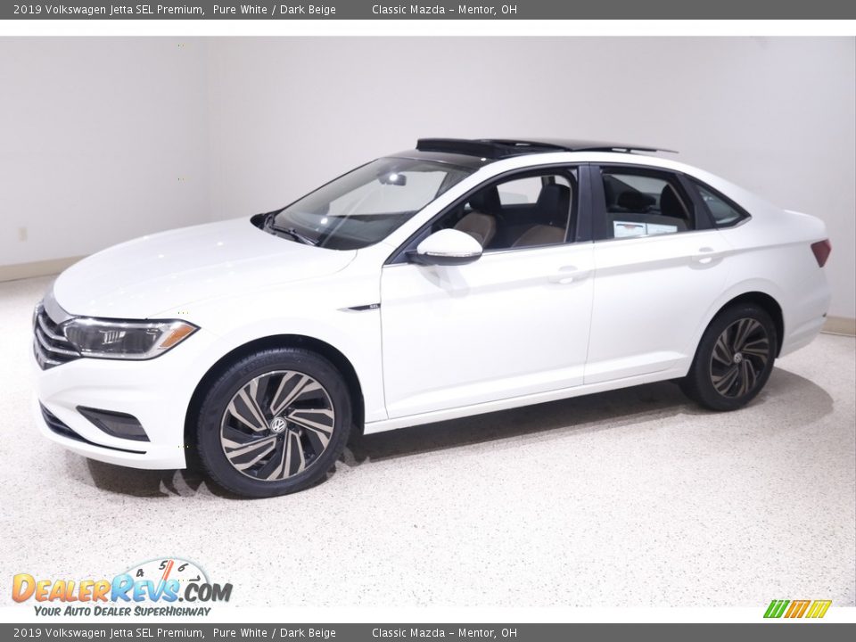 2019 Volkswagen Jetta SEL Premium Pure White / Dark Beige Photo #3