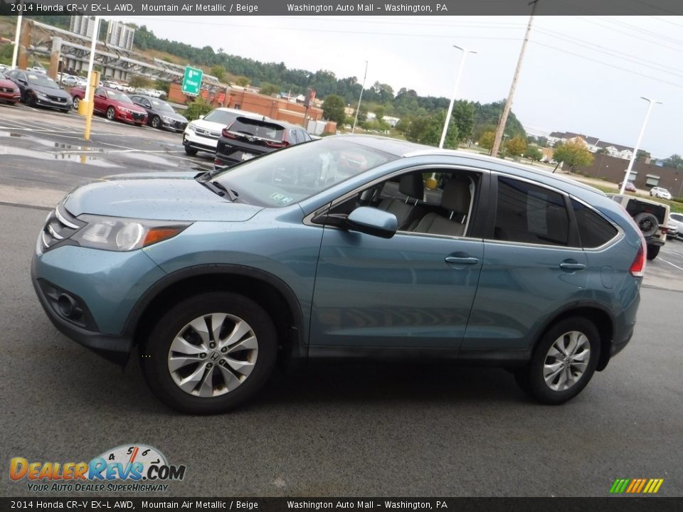 2014 Honda CR-V EX-L AWD Mountain Air Metallic / Beige Photo #7