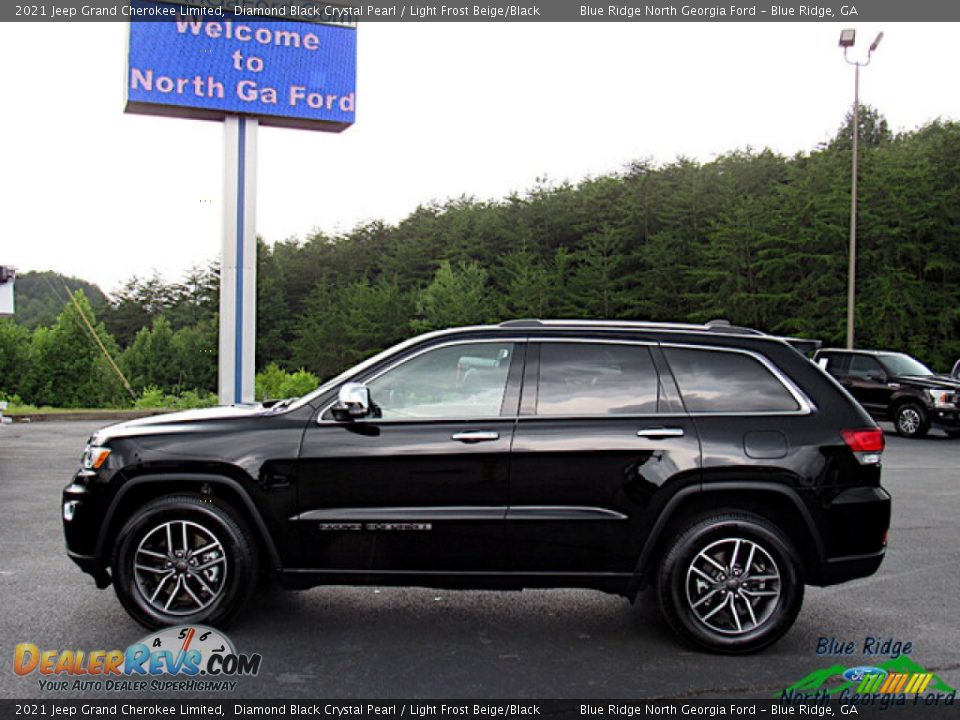 2021 Jeep Grand Cherokee Limited Diamond Black Crystal Pearl / Light Frost Beige/Black Photo #2