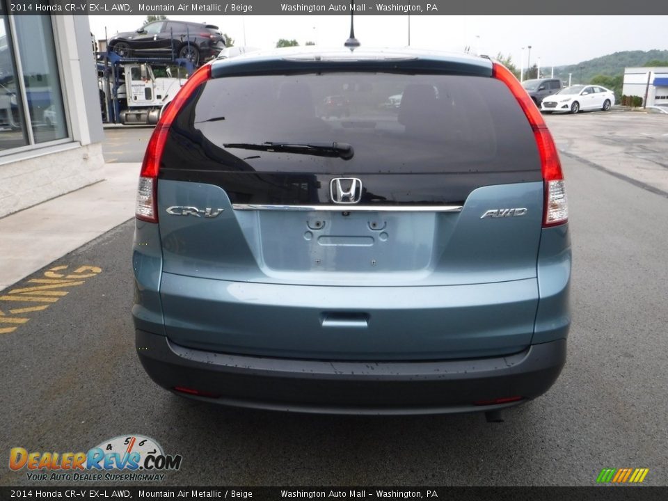 2014 Honda CR-V EX-L AWD Mountain Air Metallic / Beige Photo #8