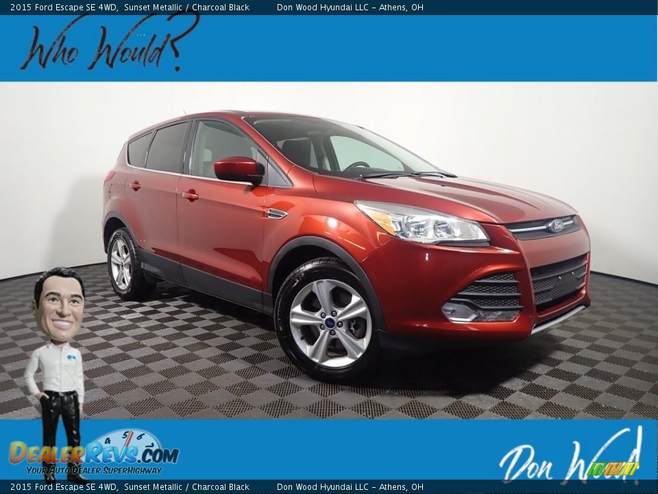 2015 Ford Escape SE 4WD Sunset Metallic / Charcoal Black Photo #1
