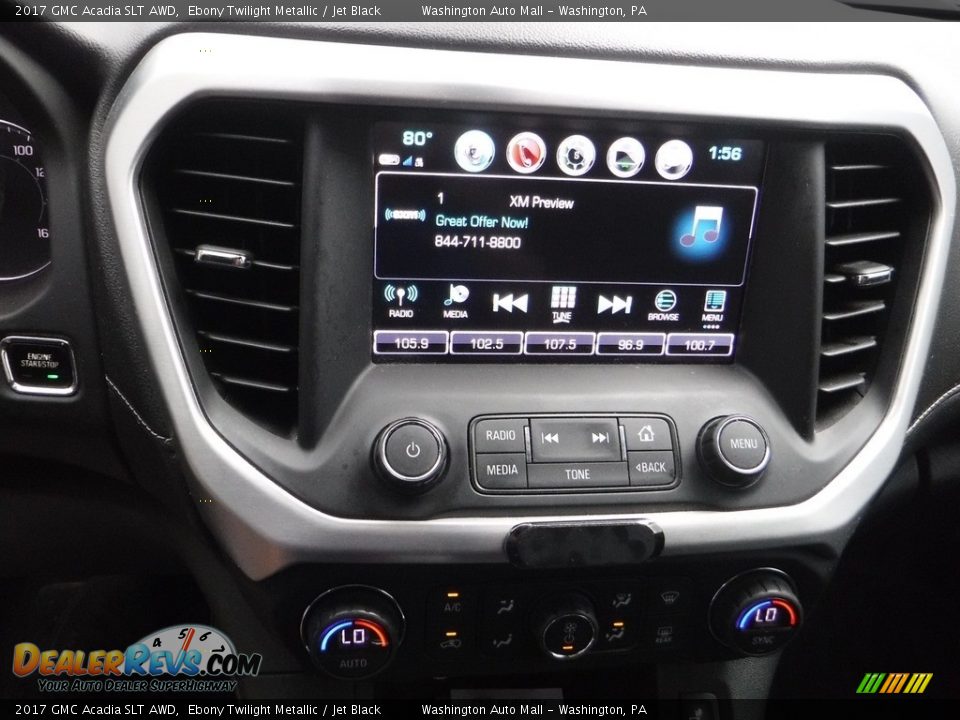 2017 GMC Acadia SLT AWD Ebony Twilight Metallic / Jet Black Photo #17