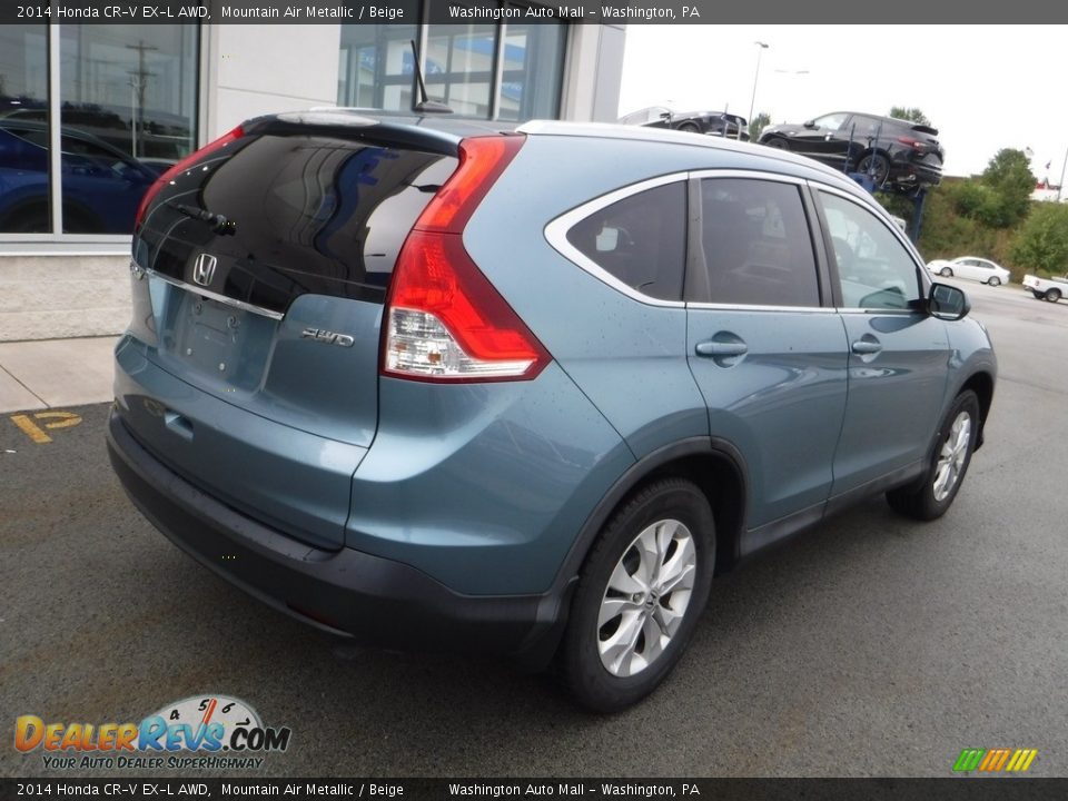 2014 Honda CR-V EX-L AWD Mountain Air Metallic / Beige Photo #9