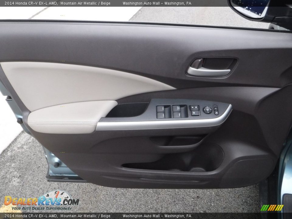 2014 Honda CR-V EX-L AWD Mountain Air Metallic / Beige Photo #12