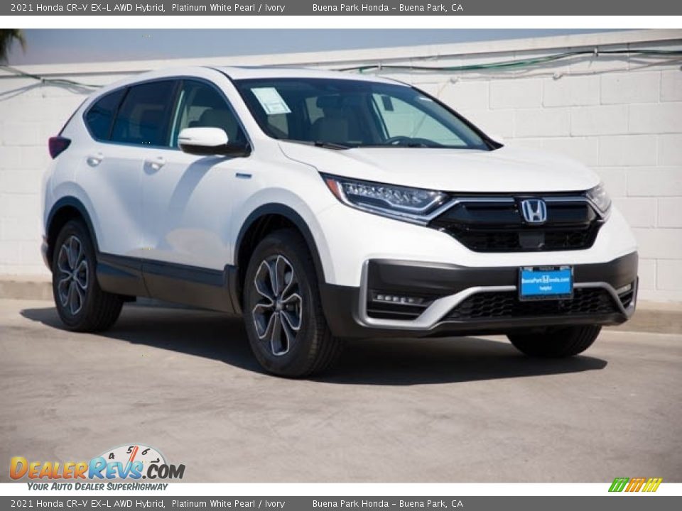 2021 Honda CR-V EX-L AWD Hybrid Platinum White Pearl / Ivory Photo #1