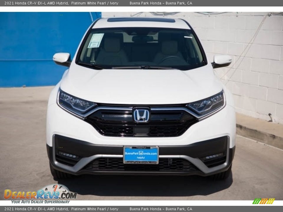 2021 Honda CR-V EX-L AWD Hybrid Platinum White Pearl / Ivory Photo #3