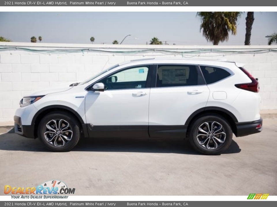 2021 Honda CR-V EX-L AWD Hybrid Platinum White Pearl / Ivory Photo #4