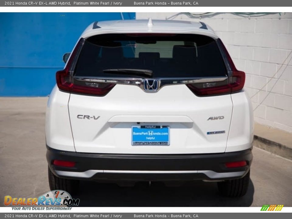 2021 Honda CR-V EX-L AWD Hybrid Platinum White Pearl / Ivory Photo #5