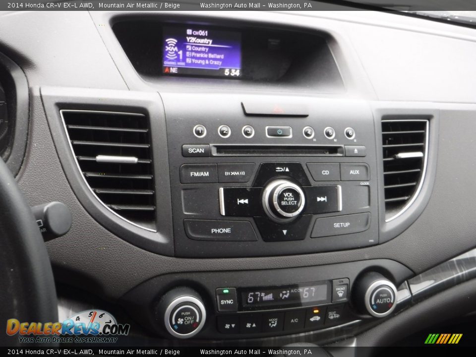 2014 Honda CR-V EX-L AWD Mountain Air Metallic / Beige Photo #18