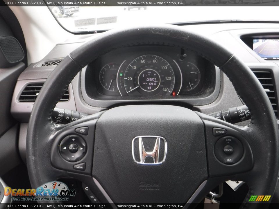 2014 Honda CR-V EX-L AWD Mountain Air Metallic / Beige Photo #22