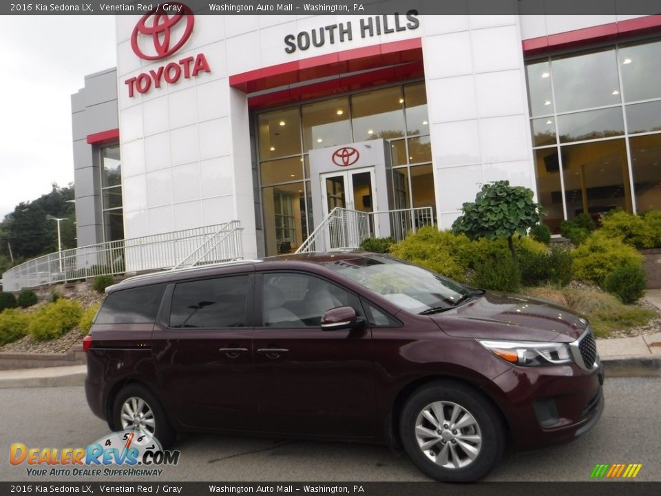 2016 Kia Sedona LX Venetian Red / Gray Photo #2