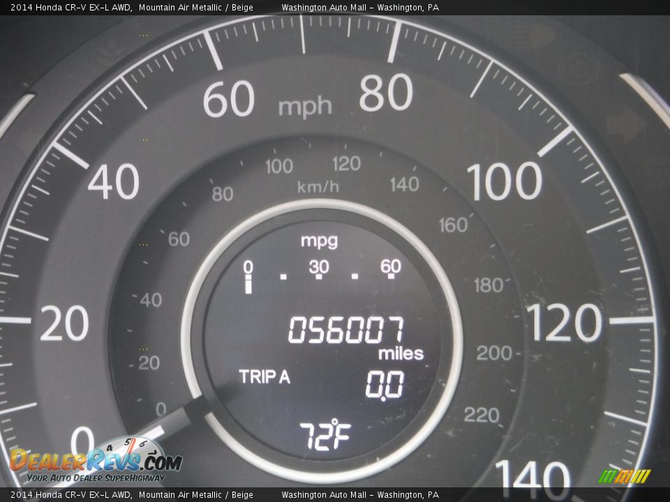 2014 Honda CR-V EX-L AWD Mountain Air Metallic / Beige Photo #28