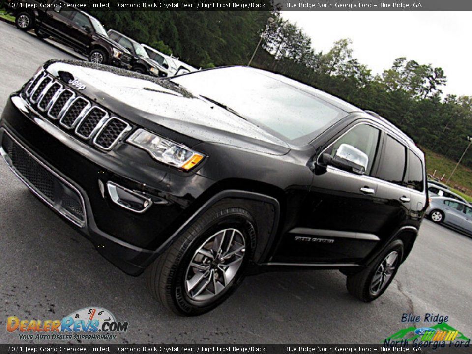 2021 Jeep Grand Cherokee Limited Diamond Black Crystal Pearl / Light Frost Beige/Black Photo #26