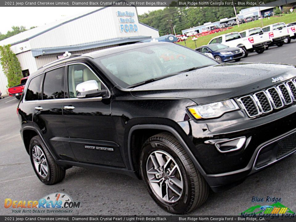 2021 Jeep Grand Cherokee Limited Diamond Black Crystal Pearl / Light Frost Beige/Black Photo #27