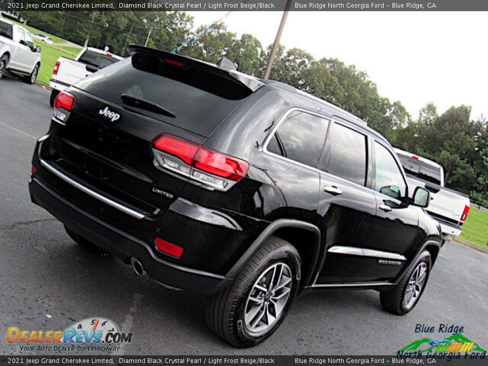 2021 Jeep Grand Cherokee Limited Diamond Black Crystal Pearl / Light Frost Beige/Black Photo #28