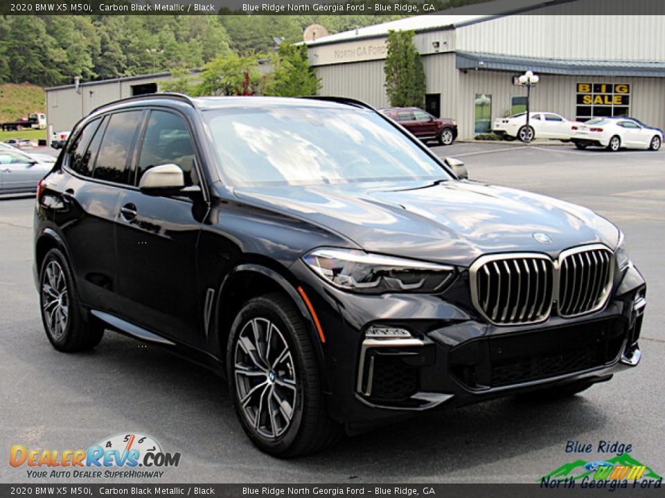 2020 BMW X5 M50i Carbon Black Metallic / Black Photo #7