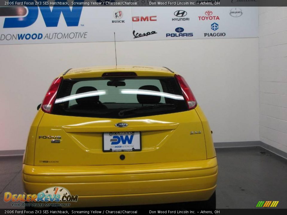 2006 Ford Focus ZX3 SES Hatchback Screaming Yellow / Charcoal/Charcoal Photo #7