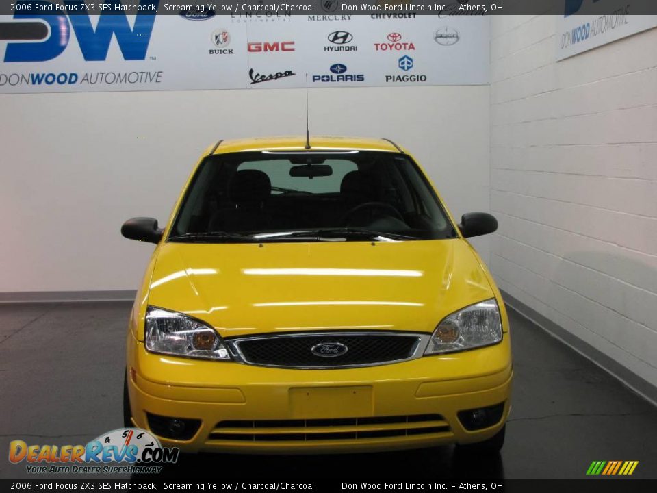 2006 Ford Focus ZX3 SES Hatchback Screaming Yellow / Charcoal/Charcoal Photo #8