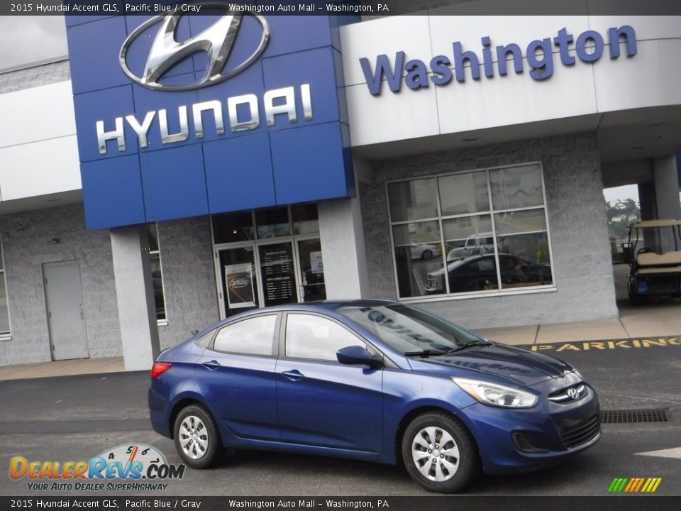 2015 Hyundai Accent GLS Pacific Blue / Gray Photo #2