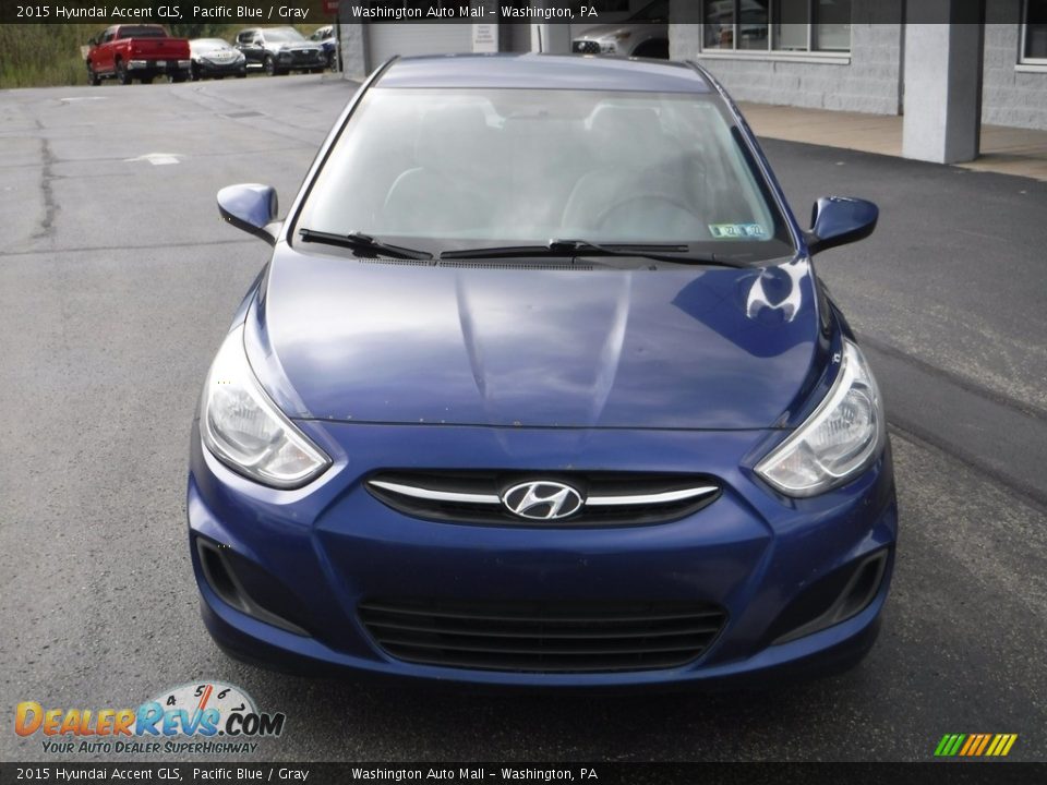 2015 Hyundai Accent GLS Pacific Blue / Gray Photo #3