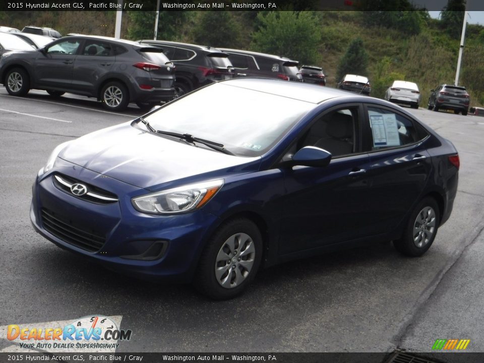 2015 Hyundai Accent GLS Pacific Blue / Gray Photo #4