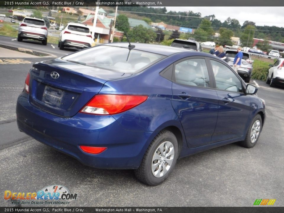 2015 Hyundai Accent GLS Pacific Blue / Gray Photo #7